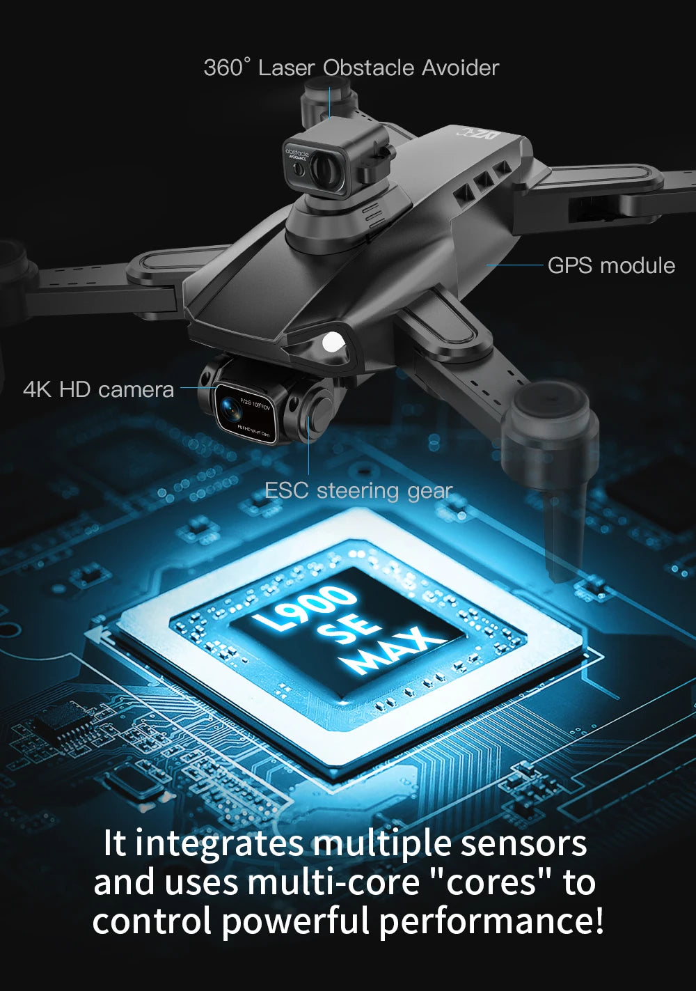 L900 Pro SE MAX GPS Drone 4K Professional Dual HD Camera