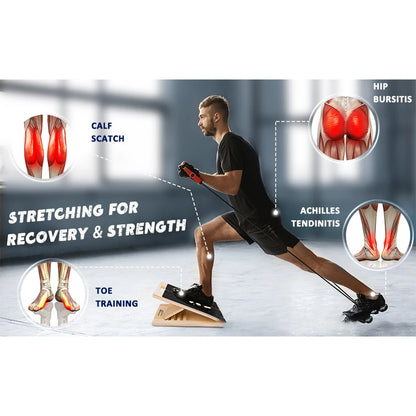 Foldable Wooden Incline Board Adjustable Calf Ankle Stretcher