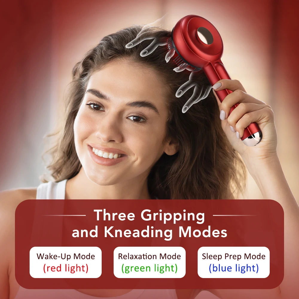 Electric Micro-current Massage Comb Red Light Hair Care
