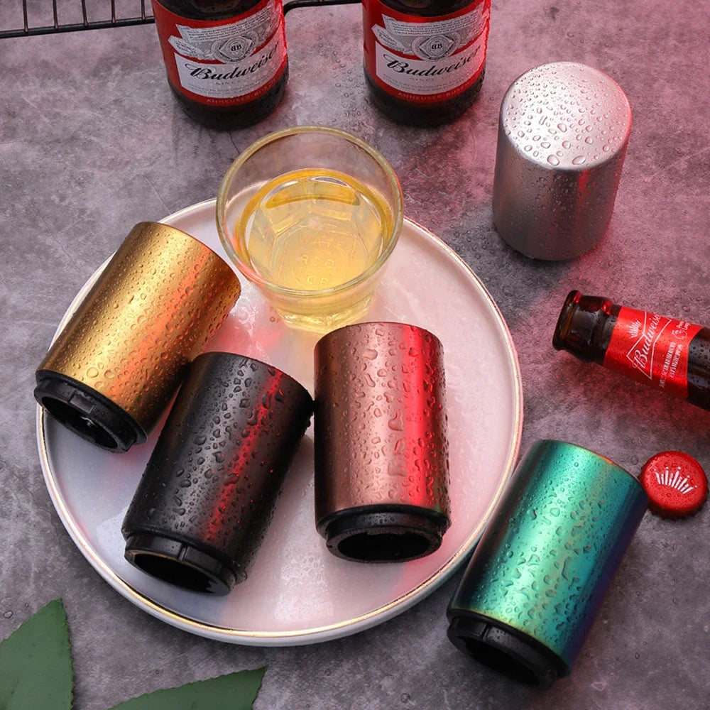 Automatic Beer Bottle Opener Stainless Steel Push