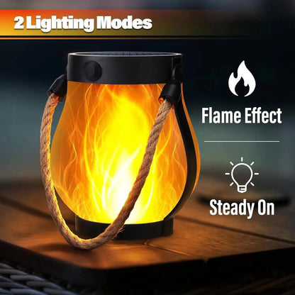 Solar Flame Rope Lantern Type-C Fast Charging Waterproof Hanging Lamp