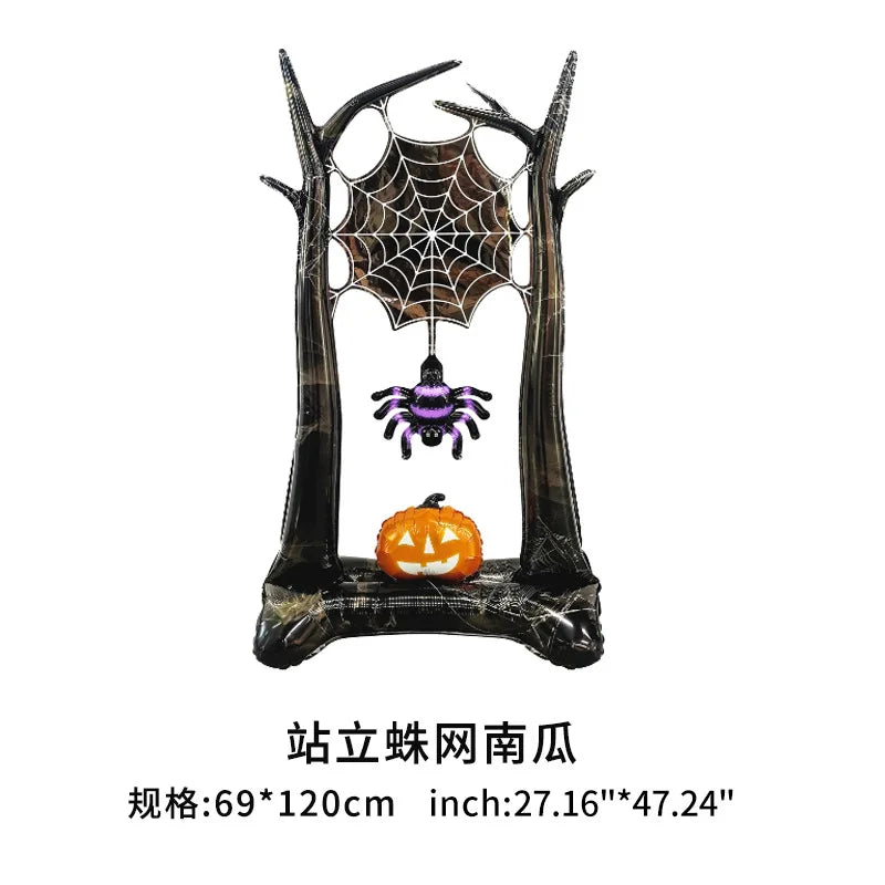 Halloween Balloon Decoration Halloween Black Spider Balloon Giant Skull Skeleton Balloon