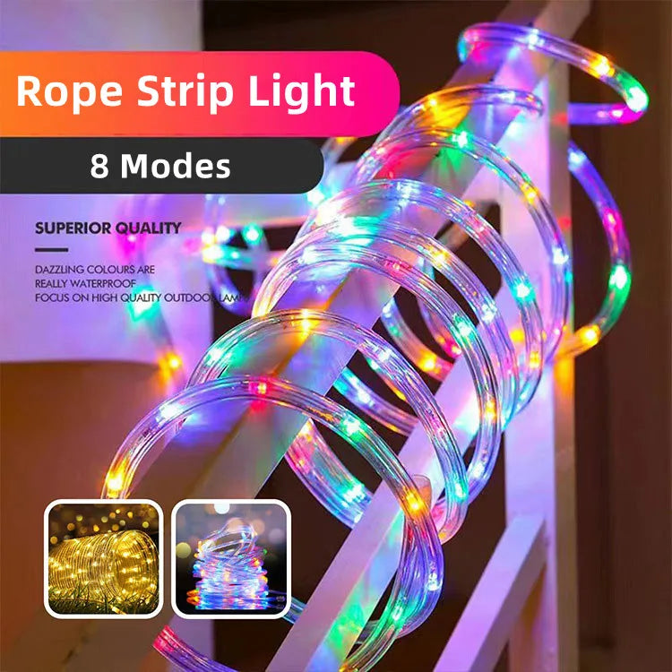 300LED Solar Rope Strip Light Outdoor Waterproof Fairy Light