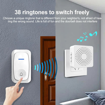 USB Wireless Doorbell Waterproof Welcome Chime Home Door Bell