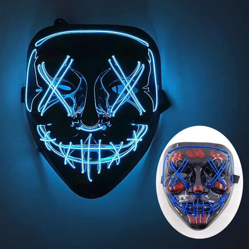Wireless LED Neon Purge Mask & Fiber Optic Gloves