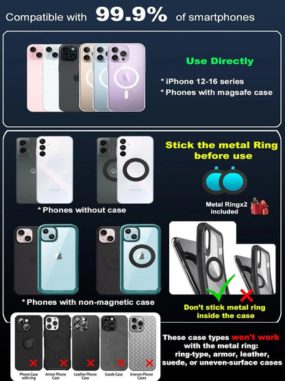 Strong Magnetic Car Phone Holder Foldable 360° Adjustable