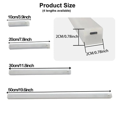 Motion Sensor Wireless LED Night Light USB Rechargeable Long Strip