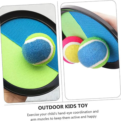 1Set Kids Sucker Sticky Ball Toy Outdoor Sports Catch Ball Game Set