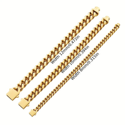 316 Stainless Steel Plated 18k Gold Fashion Hip Hop Bracelet