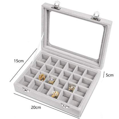 Jewelry Storage Box Earring Ring Necklace Jewelry  Box