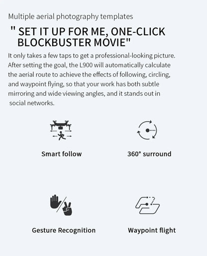 L900 Pro SE MAX GPS Drone 4K Professional Dual HD Camera