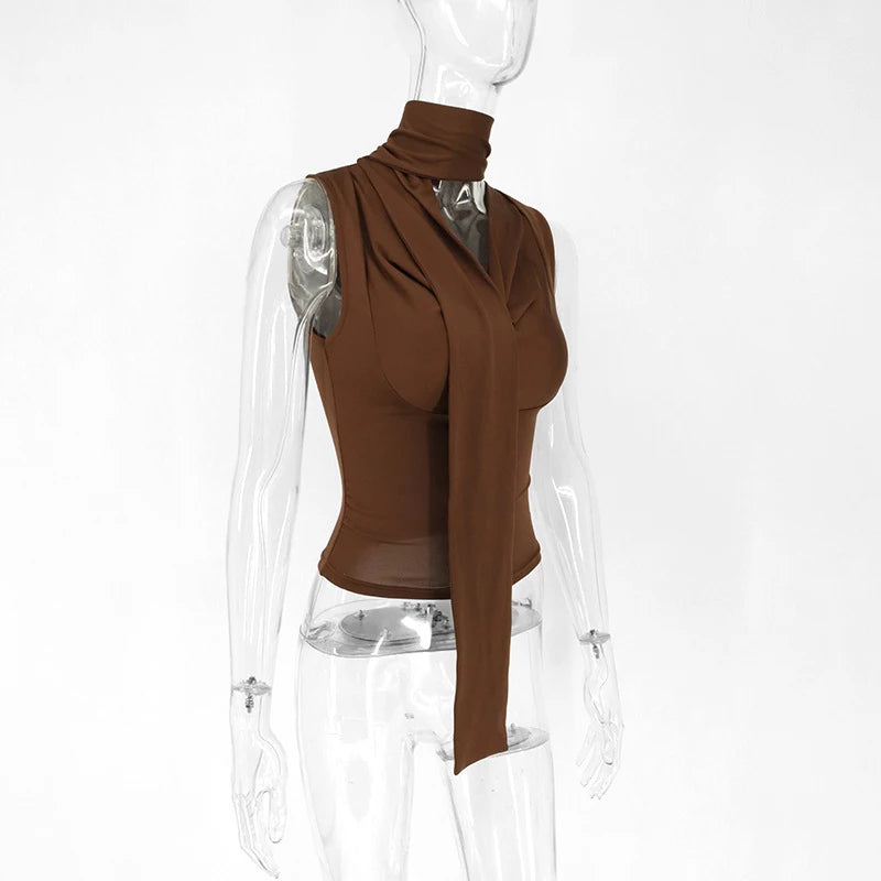Women's Sexy Sleeveless V-Neck Solid Tank Top Fashion Streetwear