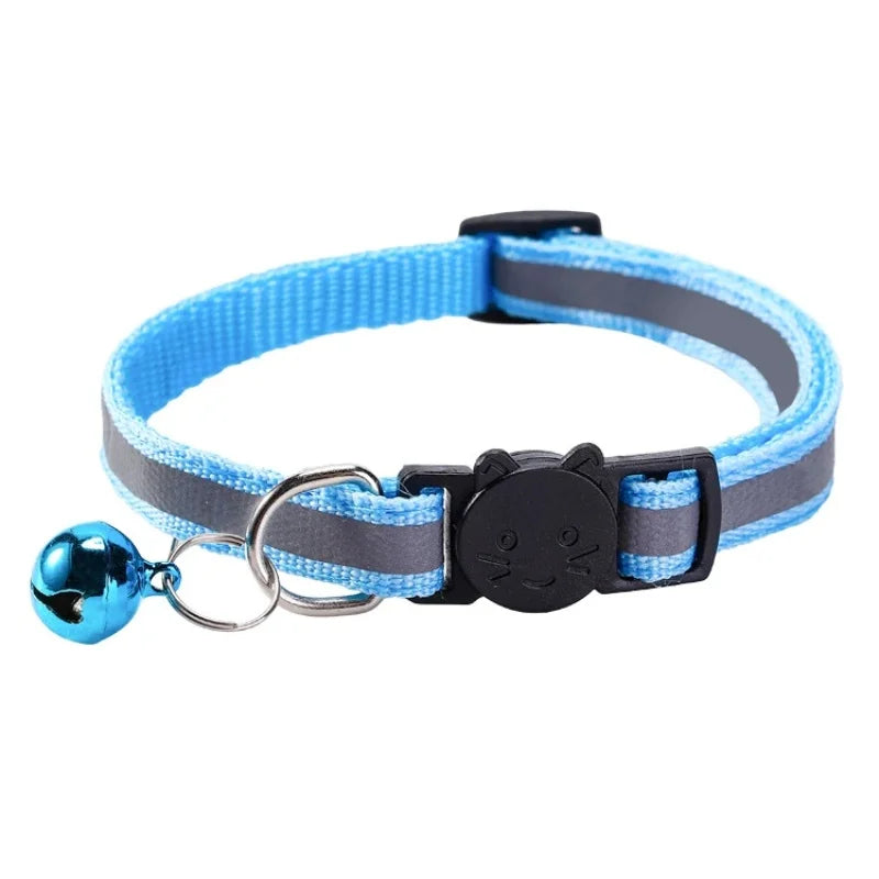 Colorful Reflective Breakaway Cat Collar with Bell