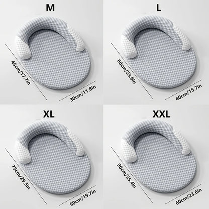 Summer Ice Silk Cooling Dog Bed Oval Breathable Heat Dissipation