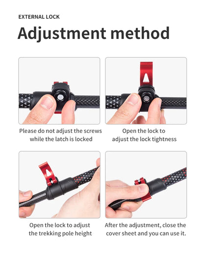 Trekking Poles Carbon Fiber Climbing Stick