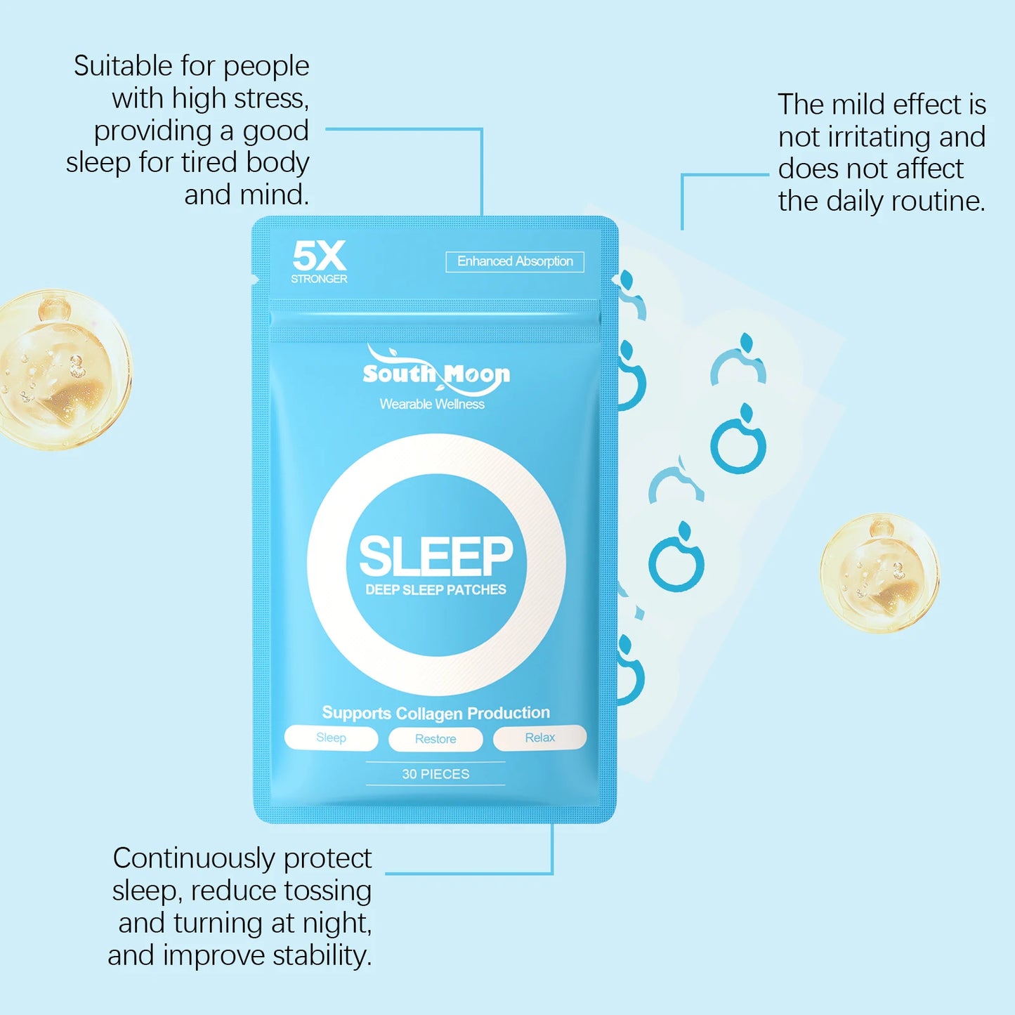 Body Care Patches Relieve Anxiety and Stress Sleep Care