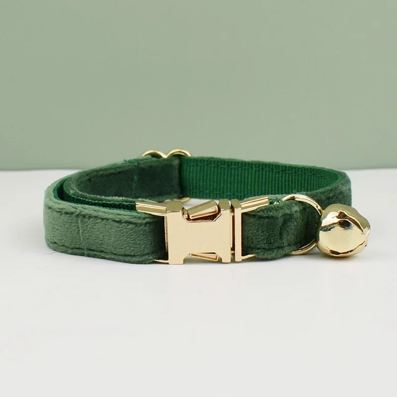 Velvet Cat Collar Bowknot Personalized Collar