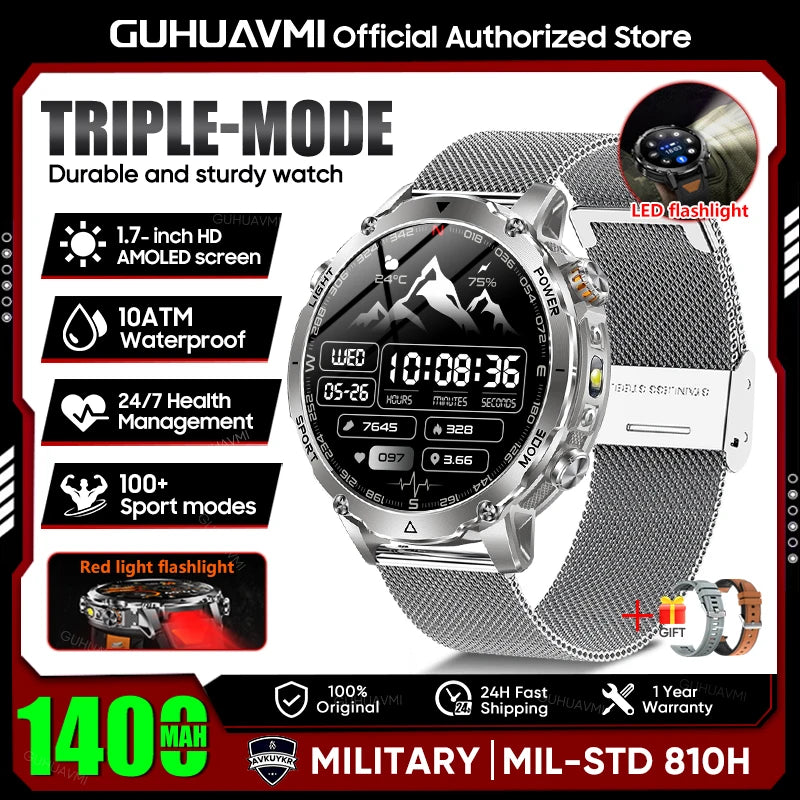 New TANK Ultra 1400mAh Battery Military Smart Watch