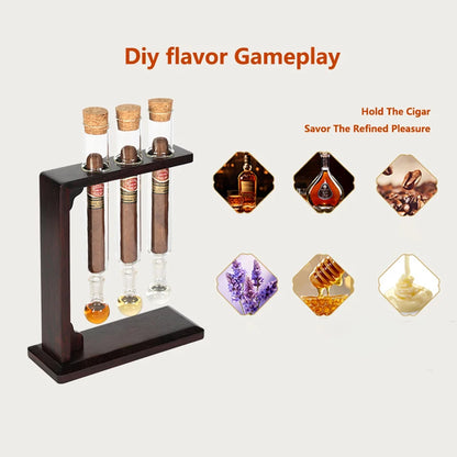 Glass Cigar Tubes Humidor Set Cigar Flavor Infuser
