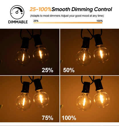 G40 Outdoor Solar String Light Garland LED Solar String Lights