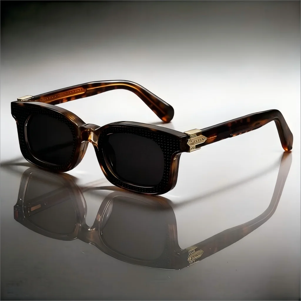 New Fashion Vintage Rectangle Frame Sunglasses Men