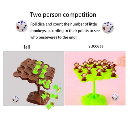 Creative Balancing Tree Toy Digital Monkey Balance Scale
