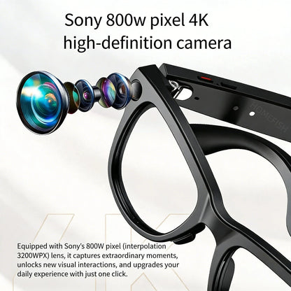 HOMEFISH M02 AI Smart Glasses with 4K Camera Bluetooth