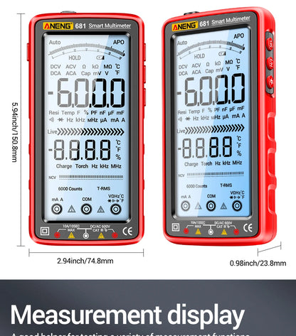 681 Rechargeable Digital Professional Multimeter Voltage Tester