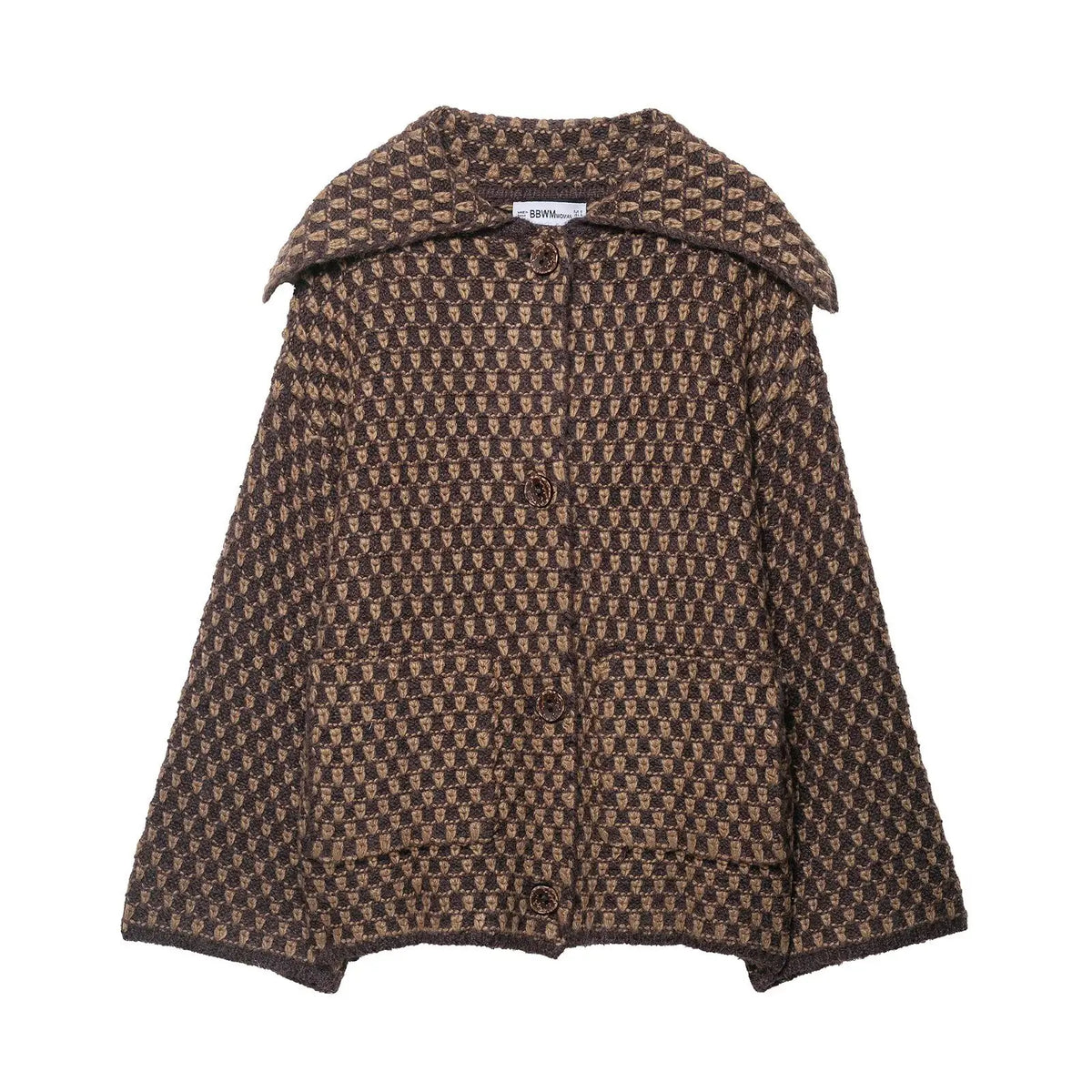 New Autumn Brown Long Sleeve Knitted Cardigans Women