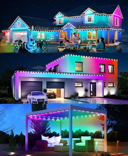 LED Permanent Outdoor Lights IP65 Waterproof RGBIC Eave Lights
