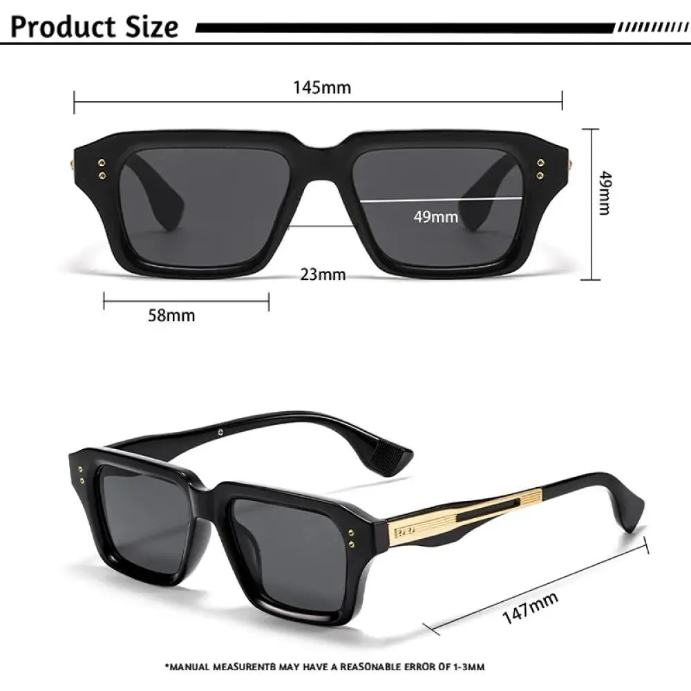 New Men's Square Sunglasses Premium PC Frame Eyewear