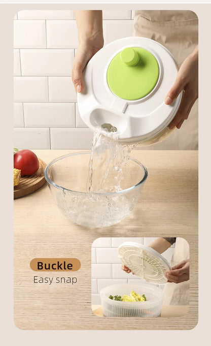 Salad Spinner Lettuce Greens Washer Dryer Drainer Crisper
