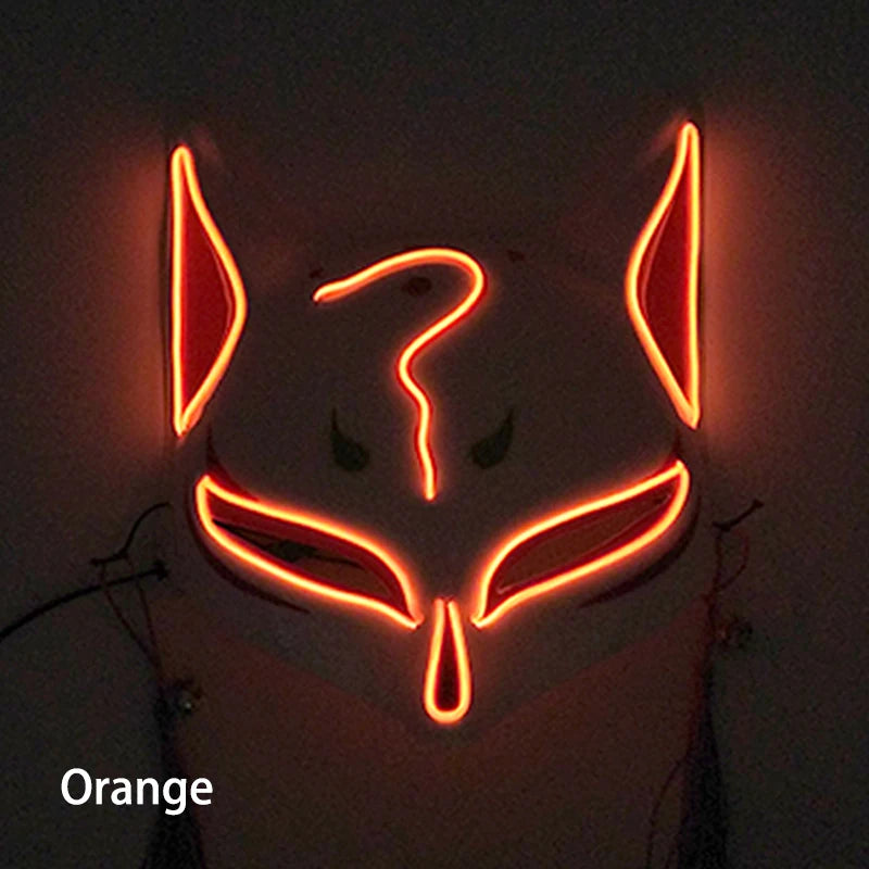 Glowing  Demon Slayer Mask Cosplay Japanese Cartoon