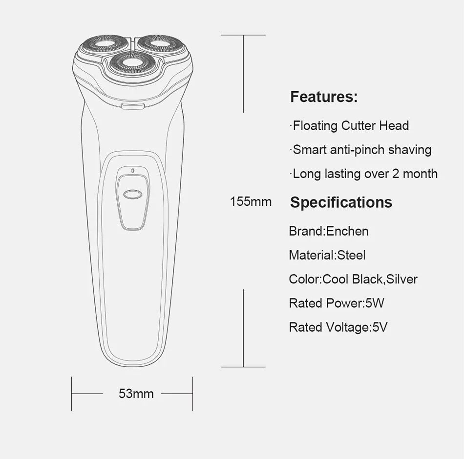 ENCHEN Blackstone Electrical Rotary Shaver for Men