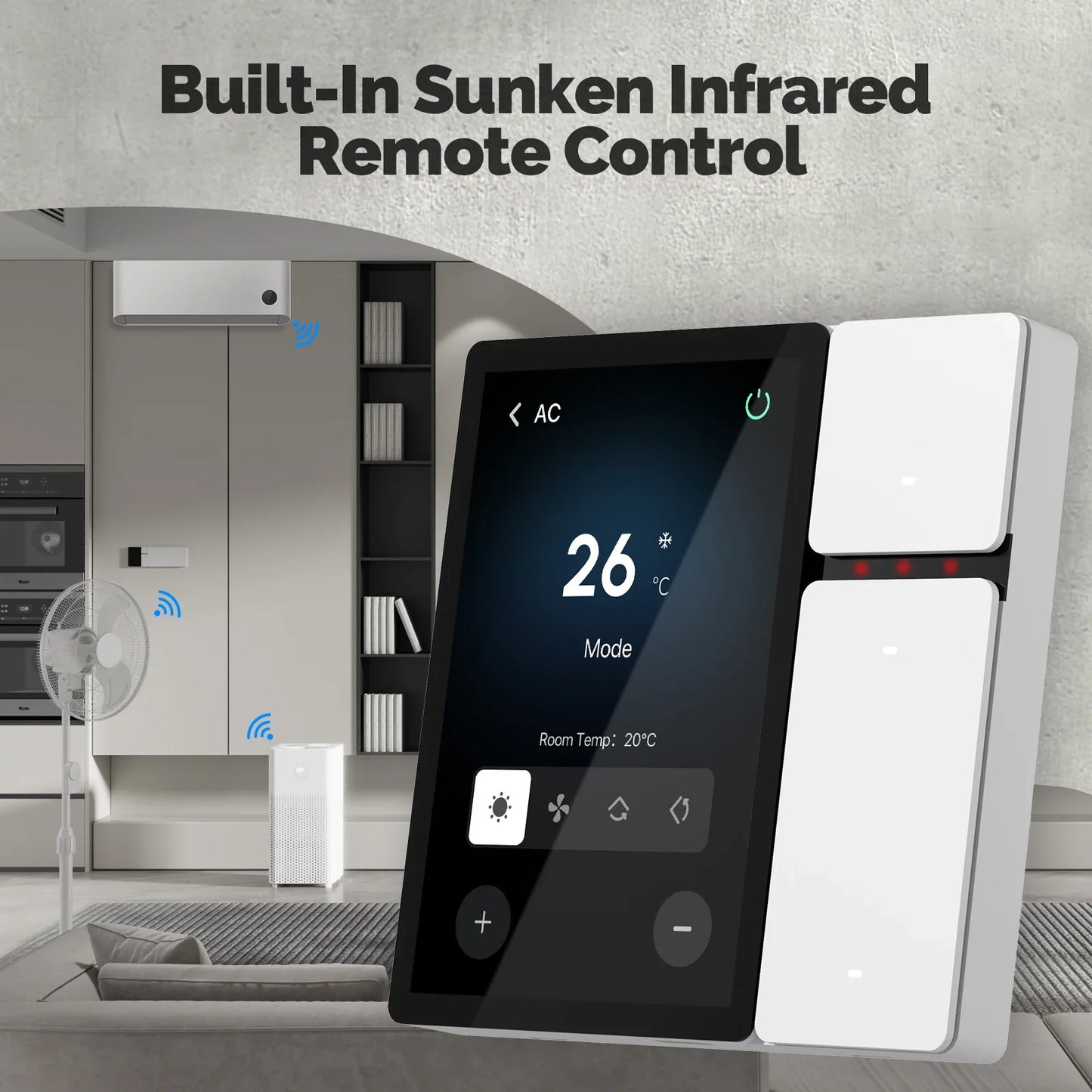 MOES Tuya WiFi Smart Control Panel 3.5" Touch Screen