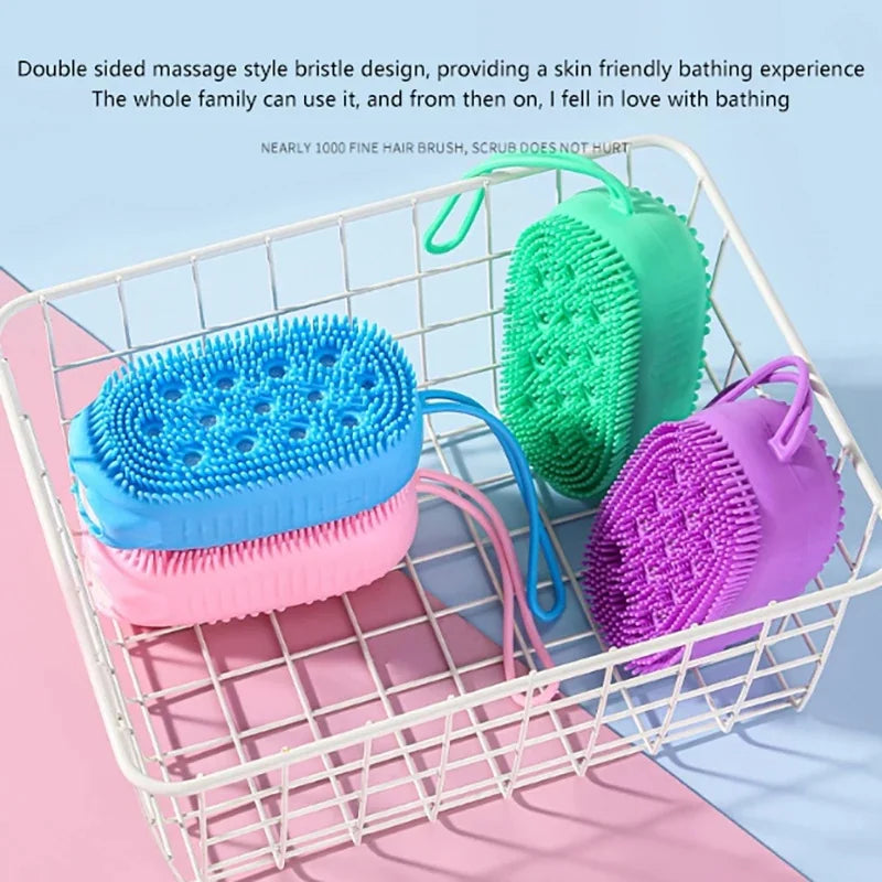 Double Side Silicone Bubble Bath Body Brush