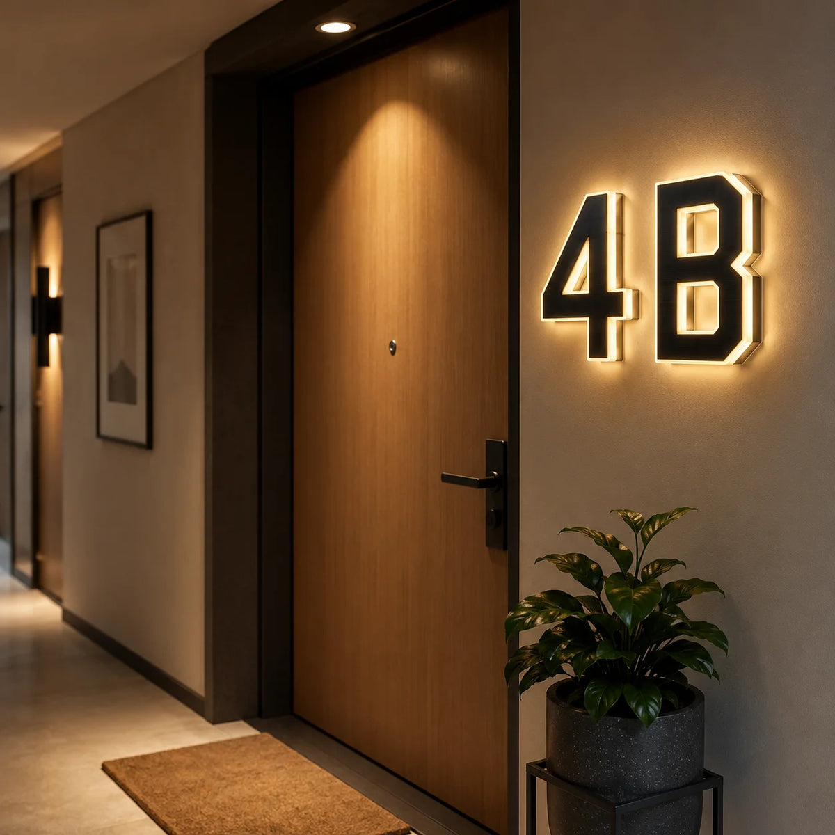 LED Solar House Number Light Waterproof Address Plate