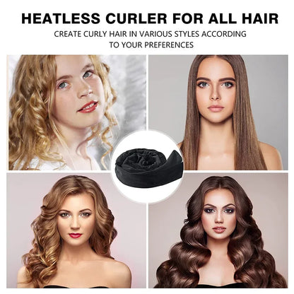 Woman Heatless Curling Rod Headband Lazy Hair Curler