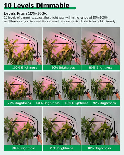 Clip-On LED Grow Light with Gooseneck