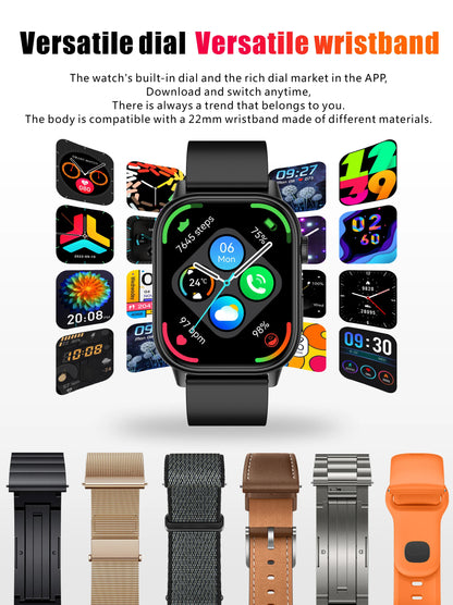 New For Android iOS Outdoor GPS Smart Watch Men 2.01" HD AMOLED
