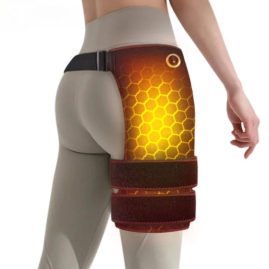 Cordless Heated Hip Support Brace with Massager Relief