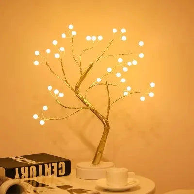 LED Night Light Mini Christmas Tree Copper Wire Garland