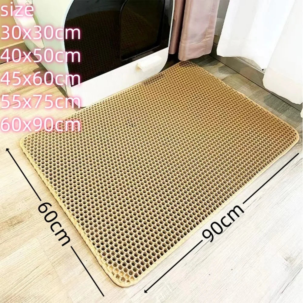 Large Size Cat Litter Mat Eva Double Layer Waterproof Mat