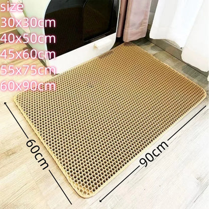 Large Size Cat Litter Mat Eva Double Layer Waterproof Mat