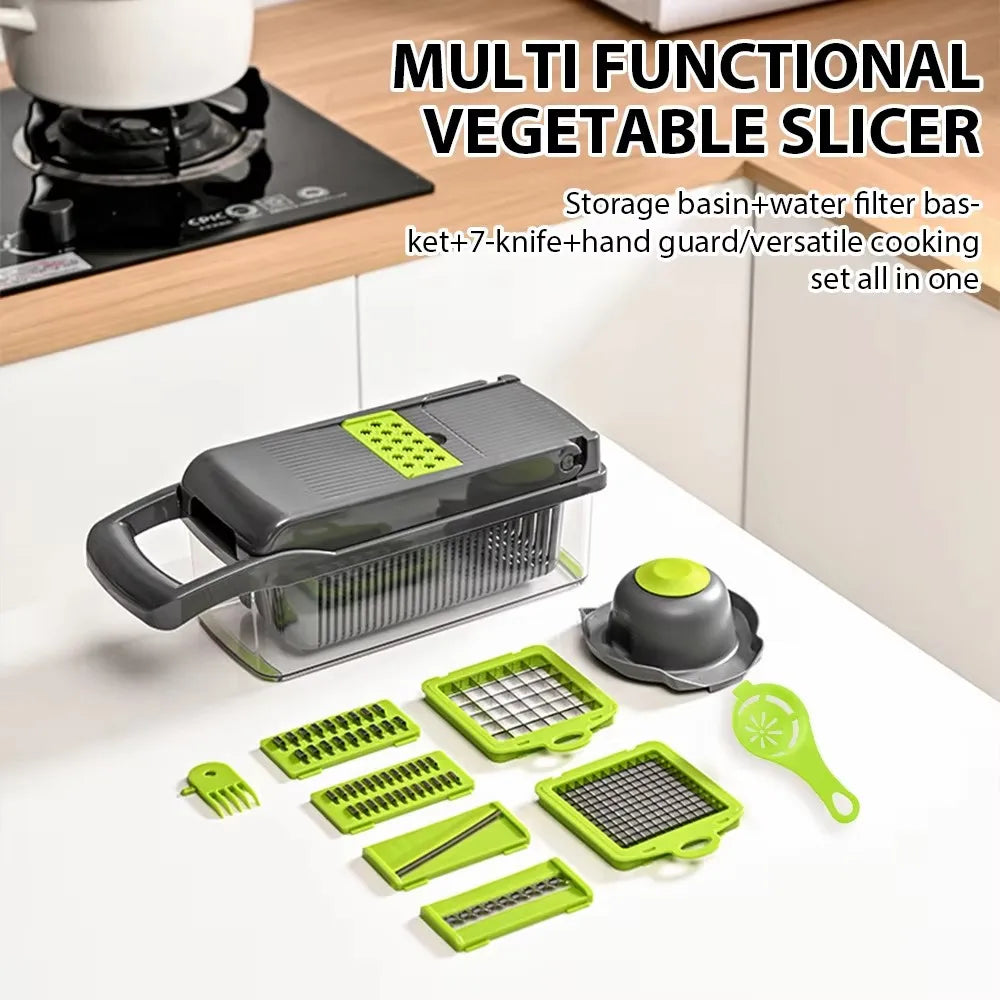 16-in-1 Multifunctional Kitchen Gadget with Vegetable Slicer