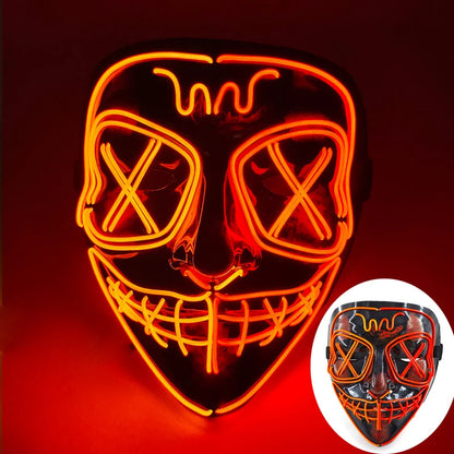 Wireless LED Neon Purge Mask & Fiber Optic Gloves
