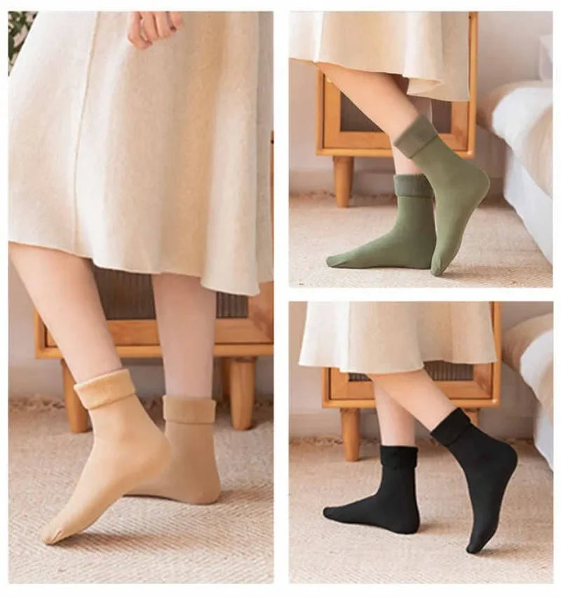 Women Winter Warm Short Socks Thick Thermal Cashmere