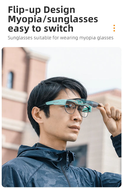 Photochromic Glasses Flip Design Polarized Sunglasses