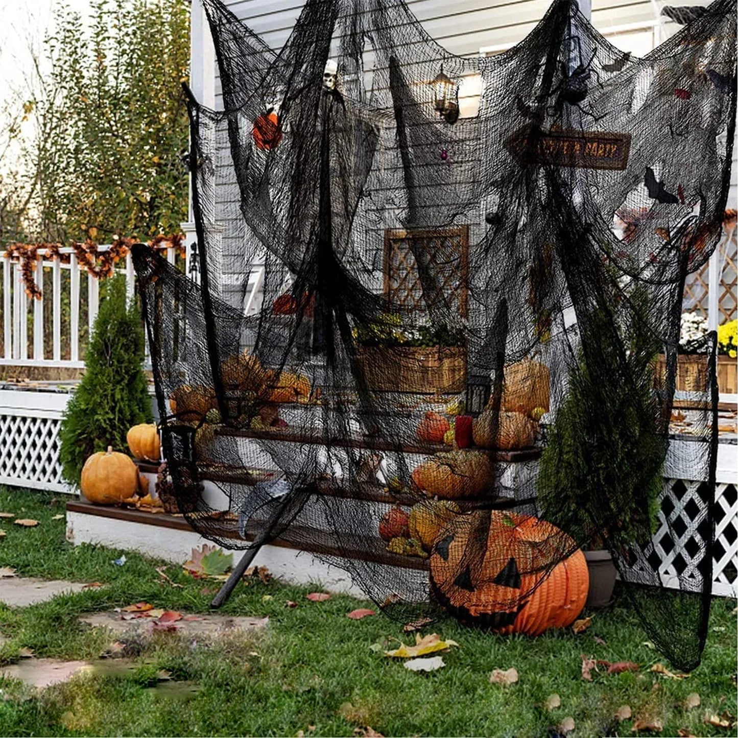 Halloween Decorations Black Creepy Gauze Cloth