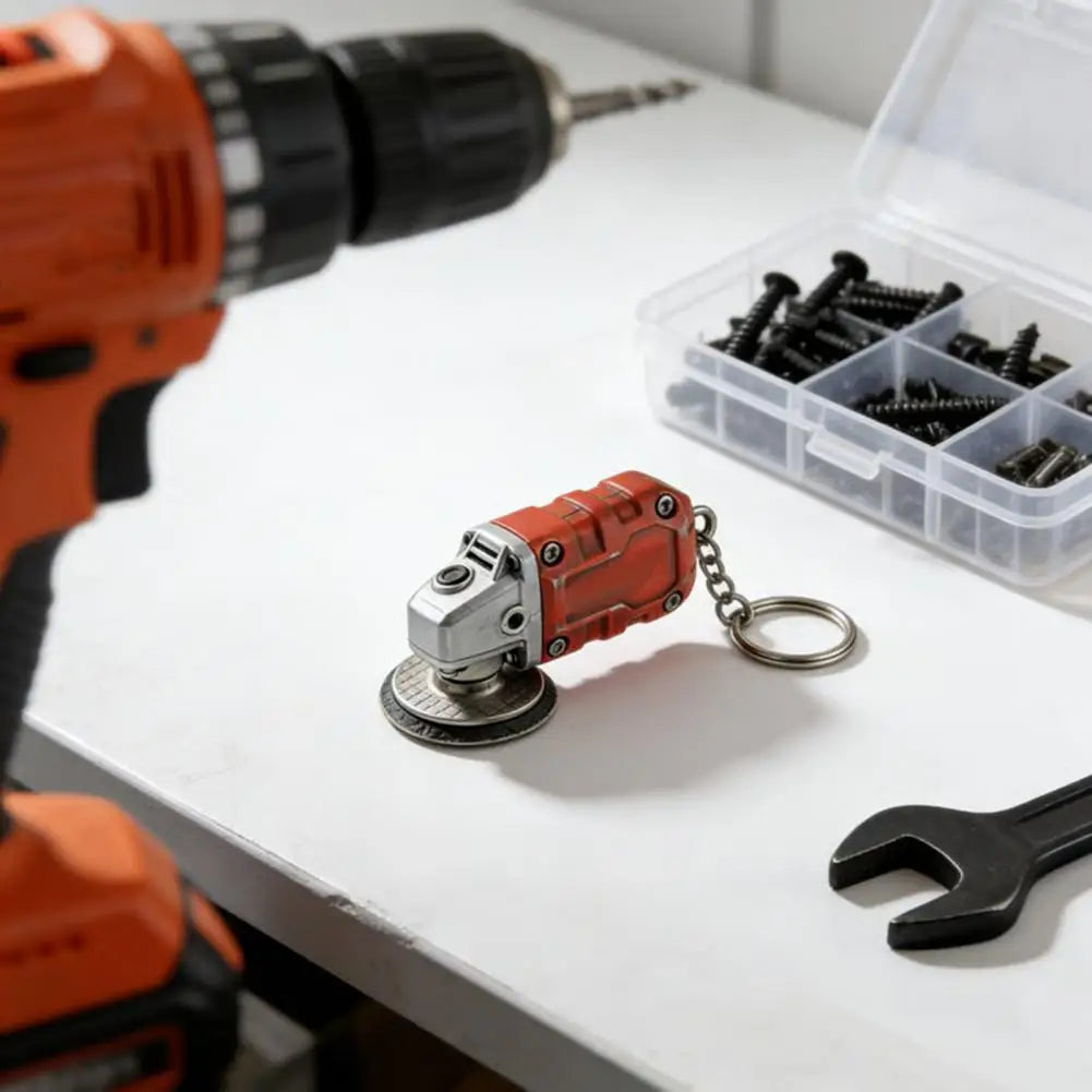 Mini Grinder Keychain 2-in-1 Miniature Angle Grinder